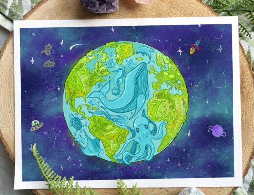 Dainty Planet Art print