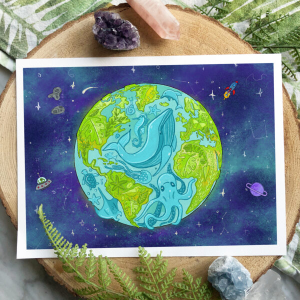 Dainty Planet Art print
